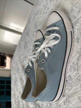 Converse All Star m Classic Low-Top Canvas Sneakers in Dusty Blue 12.5